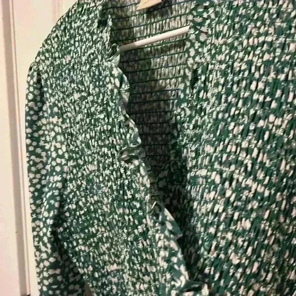 Green Tiered Floral Maxi Dress - Picture 7 of 10